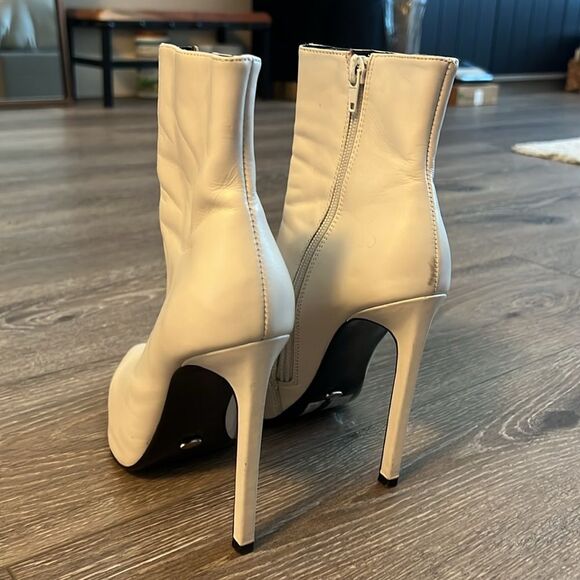 White Booties Heels - Picture 2 of 3